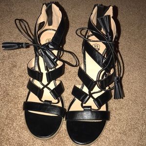 Black  sandal heels
